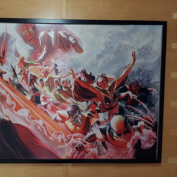 Alex Ross X-Men vs Sentinels Silk canvas Fabric Poster (24" x 36" approx) - Picture 2 of 2